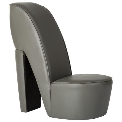 vidaXL Hakstoel kunstleer grijs, Huis en Inrichting, Fauteuils, Nieuw, Verzenden