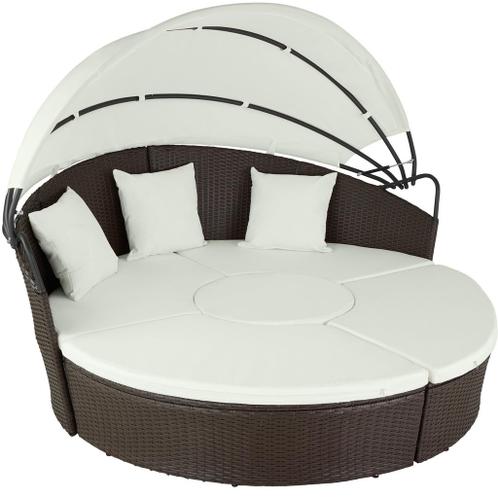 Luxe wicker zonne eiland - bruin mix
