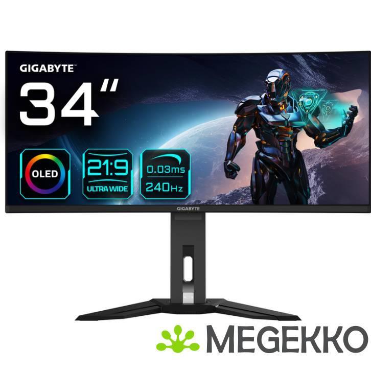 Gigabyte MO34WQC2 34  Wide Quad HD 240Hz OLED Gaming Monitor, Computers en Software, Overige Computers en Software, Nieuw, Verzenden