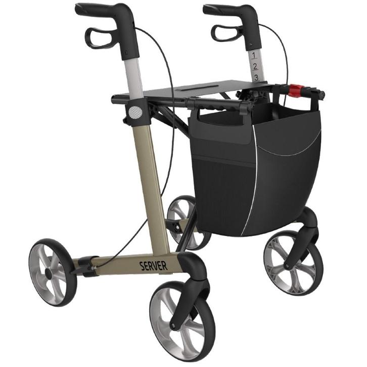 Rehasense Server lichtgewicht rollator STANDARD - Champagne, Diversen, Rollators, Ophalen of Verzenden