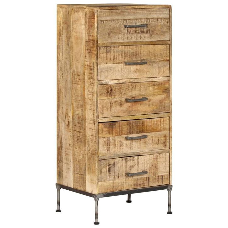 vidaXL Ladekast 45x35x106 cm massief mangohout, Huis en Inrichting, Kasten | Dressoirs, Nieuw, Verzenden