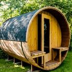 barrelsauna, saunabarrel, ton sauna buitensaunas thermowood, Sport en Fitness, Nieuw, Fins of Traditioneel, Complete sauna