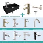 FonteinPack Ink Versus Links Zwart RVS (Keuze uit 8 kranen), Doe-het-zelf en Bouw, Ophalen of Verzenden, Nieuw, Overige typen