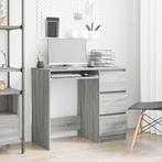 vidaXL Bureau 90x45x76 cm bewerkt hout grijs sonoma, Verzenden, Nieuw