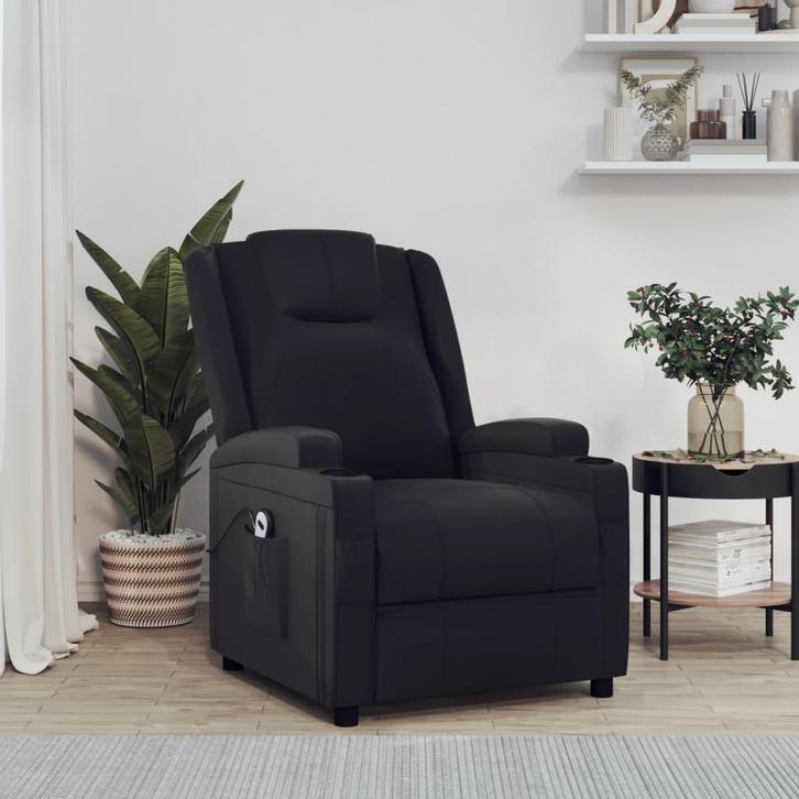 vidaXL Sta-op-stoel kunstleer zwart, Huis en Inrichting, Fauteuils, Nieuw, Verzenden