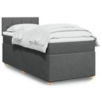 vidaXL Boxspring met matras stof donkergrijs 90x200 cm, Verzenden, Nieuw
