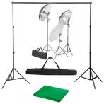 vidaXL Fotostudioset met verlichtingsset en achtergrond, Verzenden, Nieuw