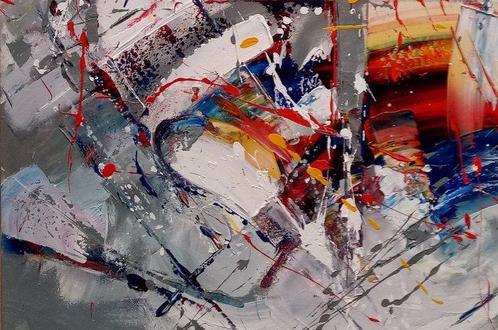 Janusz Kik (1956) - Taches et Tiret 100, Antiek en Kunst, Kunst | Schilderijen | Modern
