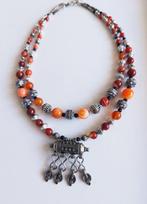 Carneool, Metaal - Halsketting - (x2) Yémen