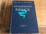 ZAKWOORDENBOEK VAN DE FARMACIE 9789062282241 M.L.J. de Lang, Boeken, Verzenden, Gelezen, M.L.J. de Lang