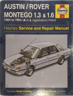 Austin Montego 1.3 and 1.6 Service and Repair Manual, Nieuw, Nederlands, Verzenden
