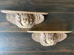 Wanddecoratie (2) - 2 hardhouten wandconsoles - 47,5 cm