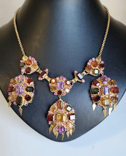 Ketting 108 stuks natuurlijke stenen - Zilver - 20e eeuw, Antiek en Kunst, Kunst | Niet-Westerse kunst