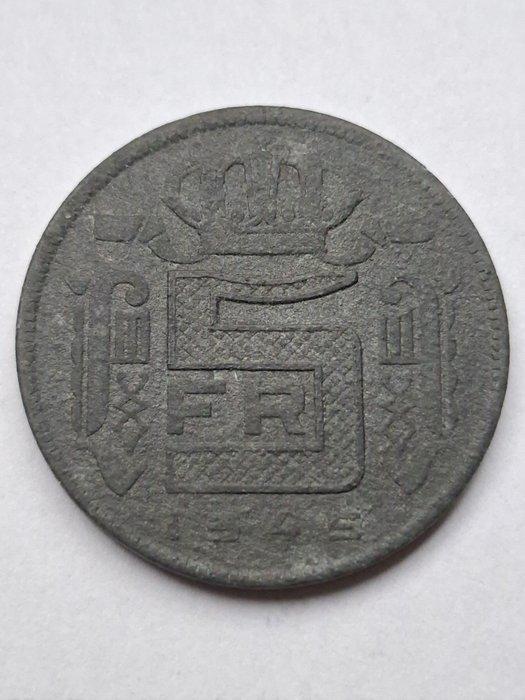 België. Leopold III. 5 Francs 1945 VL (Zonder Minimumprijs), Postzegels en Munten, Munten | Nederland