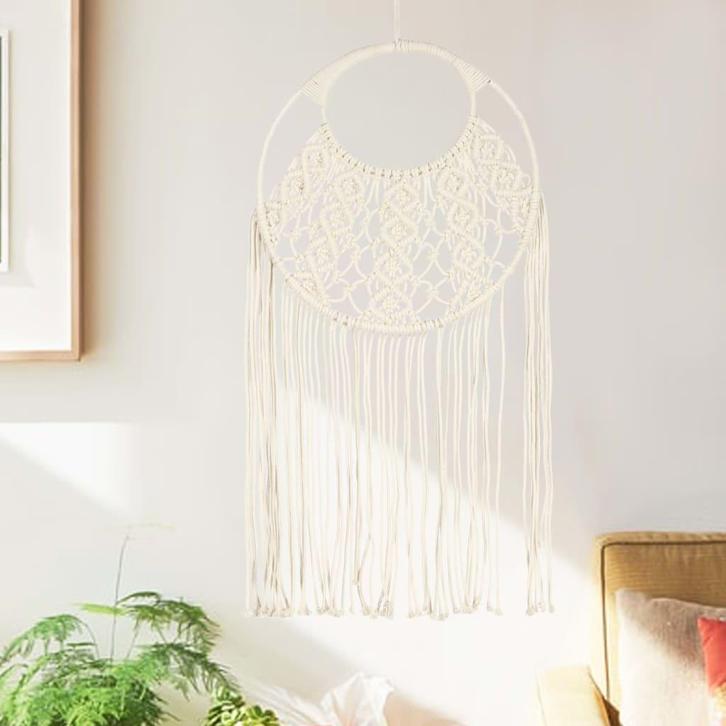 vidaXL Wandhanger macramé 40x80 cm katoen, Huis en Inrichting, Stoffering | Tapijten en Vloerkleden, Nieuw, Verzenden
