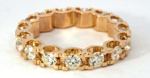 Ring - 14 karaat Geel goud - 2.25ct. tw. Diamant, Handtassen en Accessoires, Ringen
