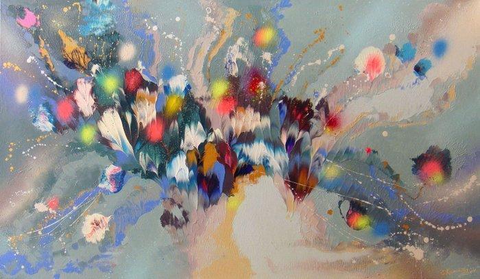 Irini Karpikioti - Morning Flower Melodies XXL, Antiek en Kunst, Kunst | Schilderijen | Modern