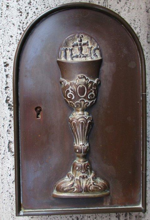 Porte - 1750-1800 - Ancienne porte de tabernacle avec calice, Antiek en Kunst, Kunst | Niet-Westerse kunst