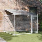 vidaXL Cage pour chien avec toit et porte gris 2x2x2 m, Animaux & Accessoires, Maisons pour chiens, Neuf, Verzenden
