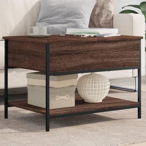 vidaXL Salontafel 70x50x50 cm bewerkt hout en metaal, Huis en Inrichting, Tafels | Salontafels, Nieuw, Verzenden