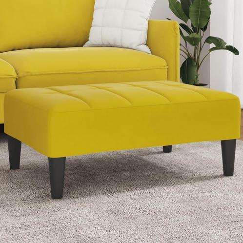 vidaXL Voetenbank 77x55x31 cm fluweel geel, Huis en Inrichting, Zetels | Voetbanken en poefs, Nieuw, Verzenden
