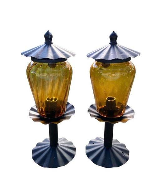 Ferluz - Lampadaire (2) - Fer, Verre, Antiek en Kunst, Curiosa en Brocante