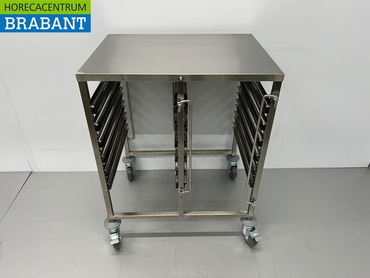 HCB acier inoxydable Chariot à double plateau 12 x 1/1 GN, Zakelijke goederen, Horeca | Overige, Verzenden