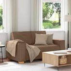 vidaXL 2-zitsbank Bruin 120 cm Stof, Huis en Inrichting, Verzenden, Nieuw