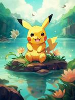 Shayer - Pikachu – Serenity Lake - XL - 60x80cm, Nieuw