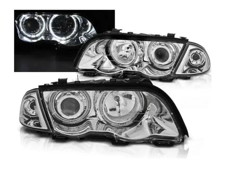 LED Angel Eyes koplampen Black geschikt voor BMW E46, Autos : Pièces & Accessoires, Éclairage, Envoi