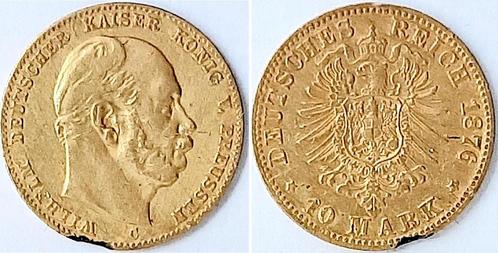 Duitsland 10 Mark Preussen Pruisen Wilhelm I 1876 C Schro..., Postzegels en Munten, Munten | Europa | Niet-Euromunten, België