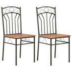 Eetkamerstoelen 2 stuks - Tweede Kansje - Strak design!, Twee, Bruin, Verzenden, Nieuw