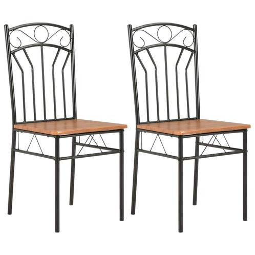 Eetkamerstoelen 2 stuks - Tweede Kansje - Strak design!, Huis en Inrichting, Stoelen, Bruin, Twee, Nieuw, Verzenden