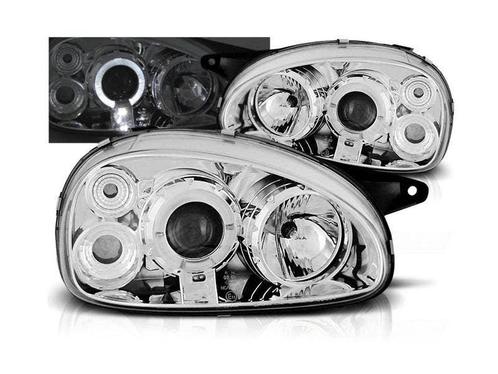 Angel Eyes Chrome koplampen geschikt voor Opel Corsa B, Autos : Pièces & Accessoires, Éclairage, Envoi