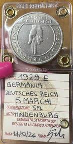 Allemagne, République de Weimar 5 Reichsmark 1929 E, Postzegels en Munten