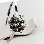 Zonder Minimumprijs - Verlovingsring - 14 karaat Witgoud -, Handtassen en Accessoires