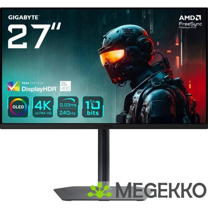 Gigabyte MO27U2 27  4K Ultra HD 240Hz QD-OLED Gaming monitor, Computers en Software, Overige Computers en Software, Nieuw, Verzenden