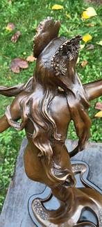 naar louis chalon - sculptuur, art nouveau bronzen dame in, Antiek en Kunst