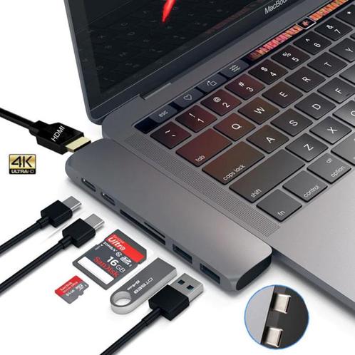 7 in 1 USB-C Hub voor Macbook Pro / Air - USB 3.0 / Type C /, Informatique & Logiciels, Pc & Câble réseau, Envoi