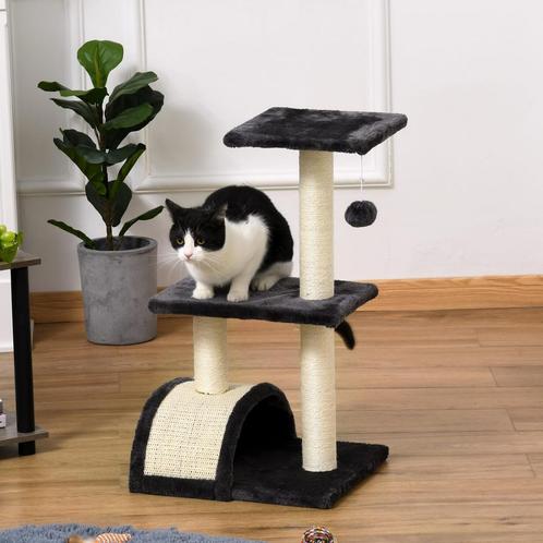 Klimboom - KattenClimbers - Sisal - Pluche - Donkergrijs, Dieren en Toebehoren, Katten-accessoires, Nieuw, Ophalen of Verzenden