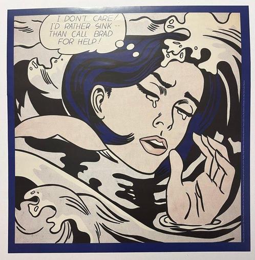 Roy Lichtenstein (after) - Drowning Girl, 1963, Antiek en Kunst, Antiek | Overige Antiek
