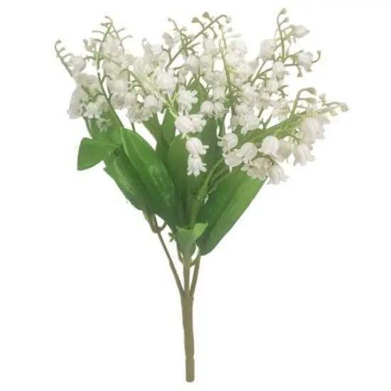 Lelietje van Dalen White Zijdenbloem Bundel 29 cm, Huis en Inrichting, Woonaccessoires | Kunstplanten en Kunstbloemen, Nieuw
