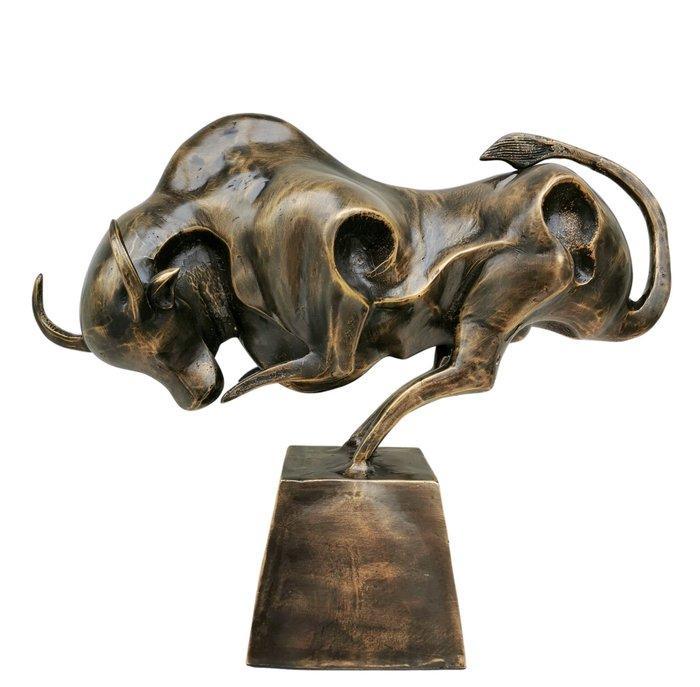 Beeldje, A abstract bull - 35 cm - Brons, Antiek en Kunst, Curiosa en Brocante