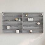 vidaXL Vitrinekast 100x8,5x50 cm bewerkt hout grijs sonoma, Huis en Inrichting, Verzenden, Nieuw