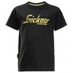 Snickers 7510 junior logo t-shirt - 0400 - black - taille, Dieren en Toebehoren