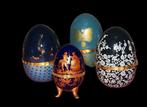 Style Fabergé - Très joli lot dœufs en porcelaine