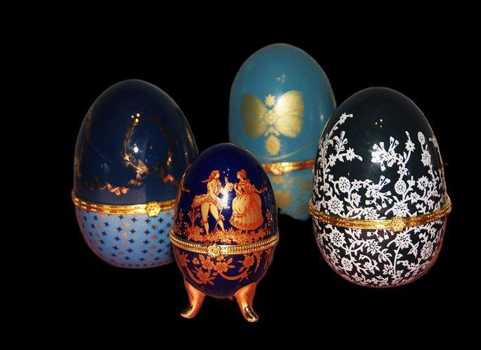 Style Fabergé - Très joli lot dœufs en porcelaine, Antiek en Kunst, Curiosa en Brocante