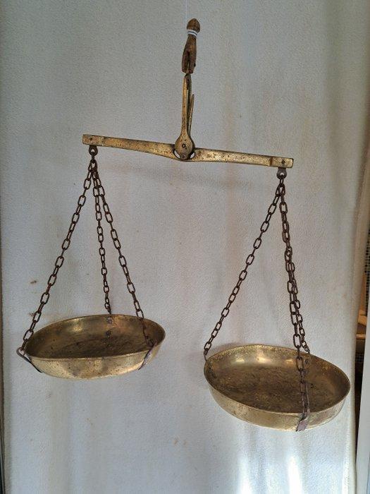 Balans of weegschaal - Messing - Antieke Handwaag, Antiek en Kunst, Curiosa en Brocante