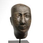 Oud-Egyptisch Graniet Granieten hoofd van een priester, Antiek en Kunst, Antiek | Overige Antiek