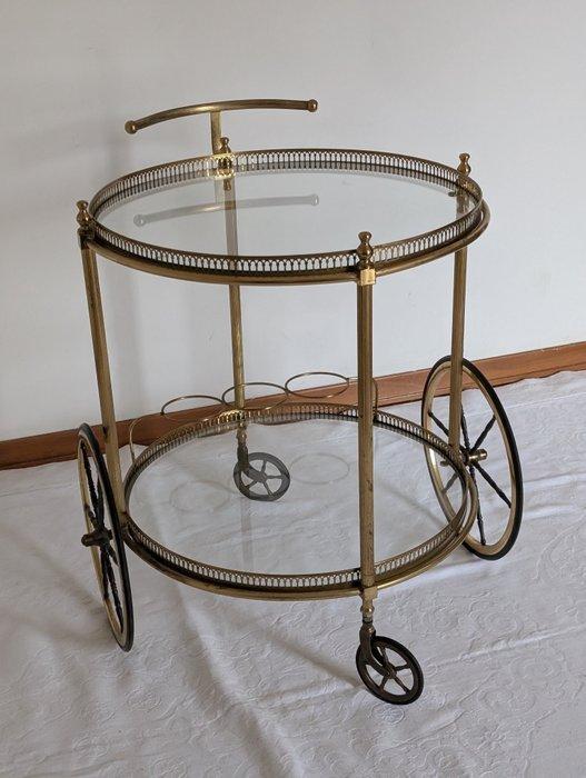 Serveerwagen - Messing - Maison Baques, Antiek en Kunst, Curiosa en Brocante